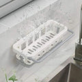 Detailed view of the durable, high-quality material used in the Bathora sink sponge holder.