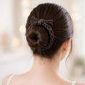 Assorted braided elastic hair ties in a set ideal for ponytails, buns, and braids