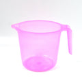The 1200ml bath water mug filled with water, demonstrating its large capacity for bathing.