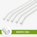 Transparent reusable glass straws making an eco-friendly alternative