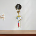 Snap chic style acrylic and metal keychain