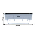 Neutral image of bathroom storage rack