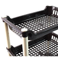 Lightweight and portable 3-Tier Plastic Storage Rack for easy repositioning