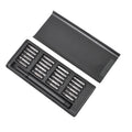 All components of the BoltForce magnetic screwdriver tool kit, including various bits and handle.