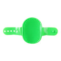 Pet cleaning brush featuring ergonomic grip and adjustable strap