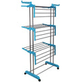 The 3-layer foldable clothes dryer stand shown partially folded for space-saving storage.
