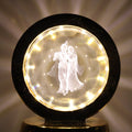 Golden base Radhe Krishna decorative lamp emitting soft ambient LED light