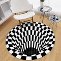 Detailed view of 3D space round carpet texture