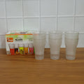 Set of 6 reusable plastic tumblers with frosted finish for beverages