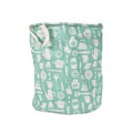 Spacious collapsible laundry bag standing upright, showcasing its generous capacity.