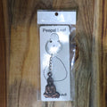 Detailed view of Lord Hanuman metal keychain with strong chain and ring