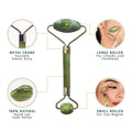 Relaxing neck and jawline massage with double head face roller