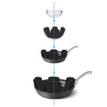 Multiple felt protectors stacked, ideal for safe cookware storage