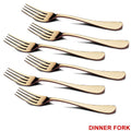 Kitchen tableware featuring the elegant gold flatware set for dining.