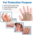 Set of five white silicone finger caps for protection