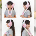Feature shot highlighting soft plush fabric in kids winter earmuffs