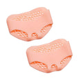 Visual representation of the silicone tiptoe protector providing all-day support and foot comfort.