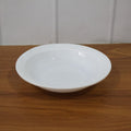 Scratch and chip resistant white curry bowl with smooth glossy finish