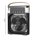 Specs detail shot of portable air cooler fan