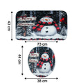 Machine washable Christmas bathroom mat set with soft microfiber texture