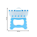 Foldable step stool with textured non-slip surface for safety