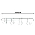 Multi-hook rack for towels, bags, keys, and household accessories