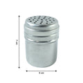 Neutral image of kitchen container for spices made of stainless steel