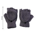 Winter fingerless gloves being worn during cold weather