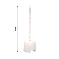 Top-down view of the Pro Clean toilet cleaning brush neatly stored in its holder.