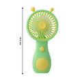 Cartoon themed portable handheld fan with USB recharge