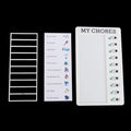 Child using the chore note board to track their daily responsibilities.
