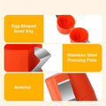 Compact Egg Cracker Tool stored neatly in a kitchen drawer, highlighting space efficiency.