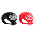 Front and rear view of the multi-mode bicycle lights, showcasing the complete safety set.