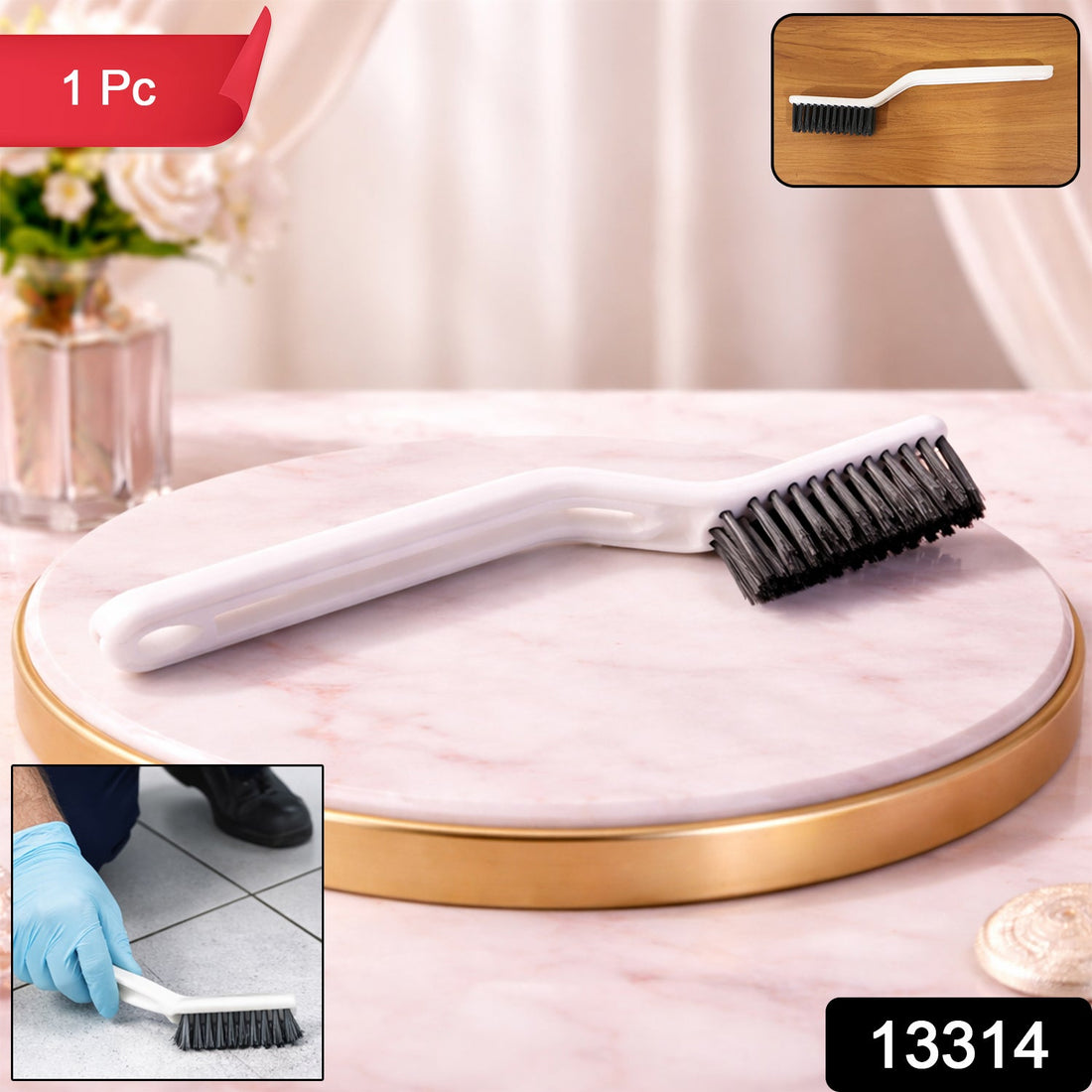 2-in-1 multipurpose cleaning brush with ergonomic handle for easy household cleaning