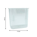 Side view of transparent Mini Rack-Mount Storage Box for home organization