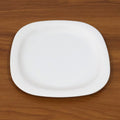 Square dinner plate presenting elegant and practical tableware