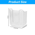 Smooth-edged transparent tissue dispenser wall mount in detail
