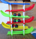 Colorful child's racing track game set