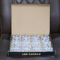 Ribbed crystal design LED flameless candles adding charm to home décor