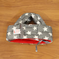 Front view of baby safety helmet with cushioned padding