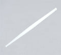 Clean white plastic rolling pin resting on a modern kitchen countertop, ready for use.