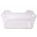 White background with storage box size guide
