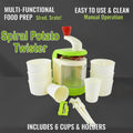 Manual ice snow maker and spiral cutter tool with vacuum base