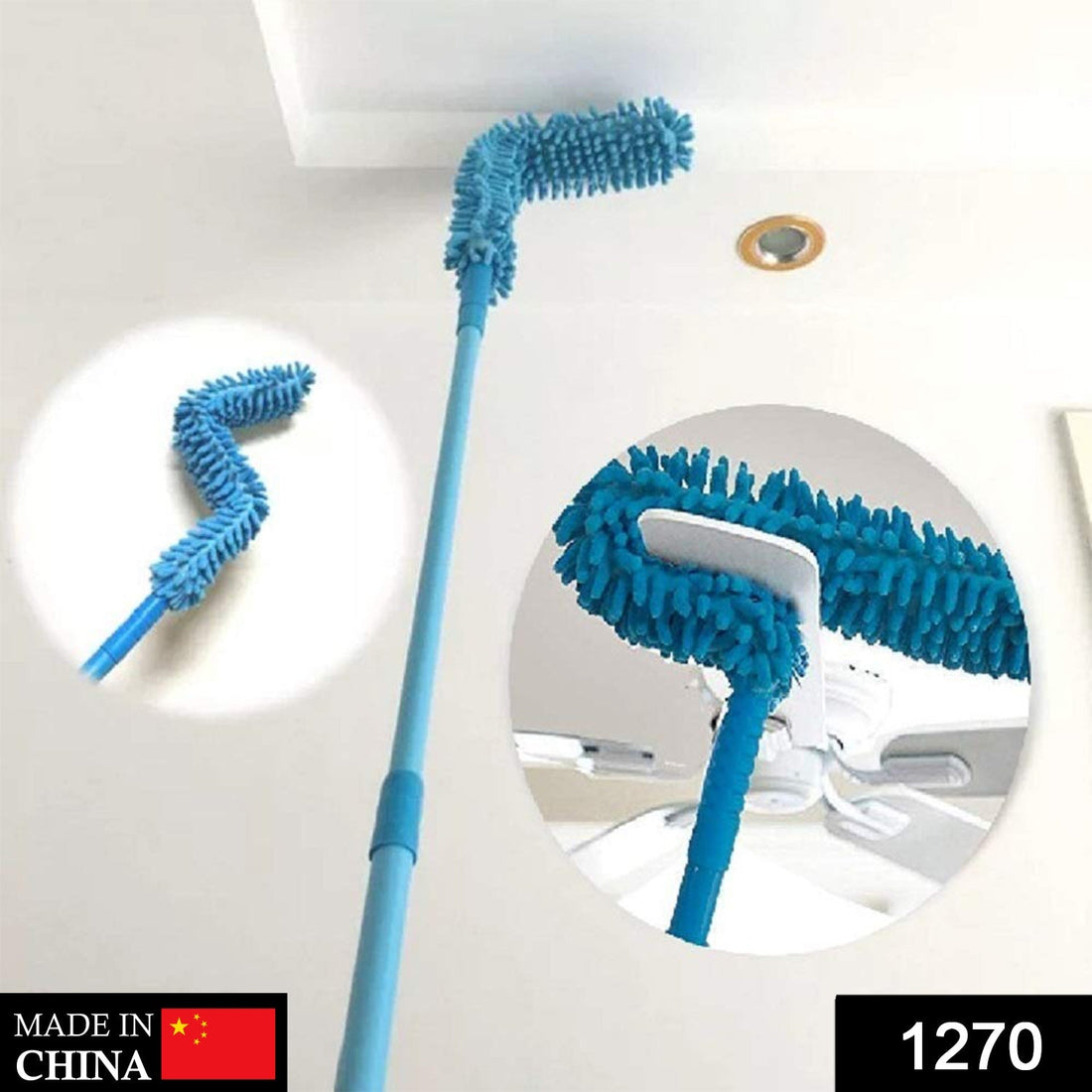 Microfiber Fan Duster with a foldable head for easy storage and cleaning.
