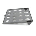 Plastic cloth organizer simplifying the process of folding and stacking fabrics.