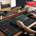 Extended desk mat supporting keyboard and mouse with anti-slip base