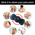USB-rechargeable neck massager with cable for convenient power.