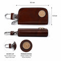 Size guide for car key holder showing dimensions