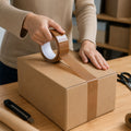 Cello tape being used for box packing and sealing