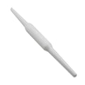 Close-up of the smooth surface of the plastic roti roller pin.